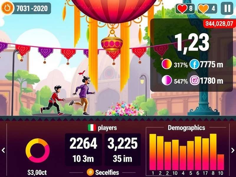 Holi Blissful Runner special festival event gameplay