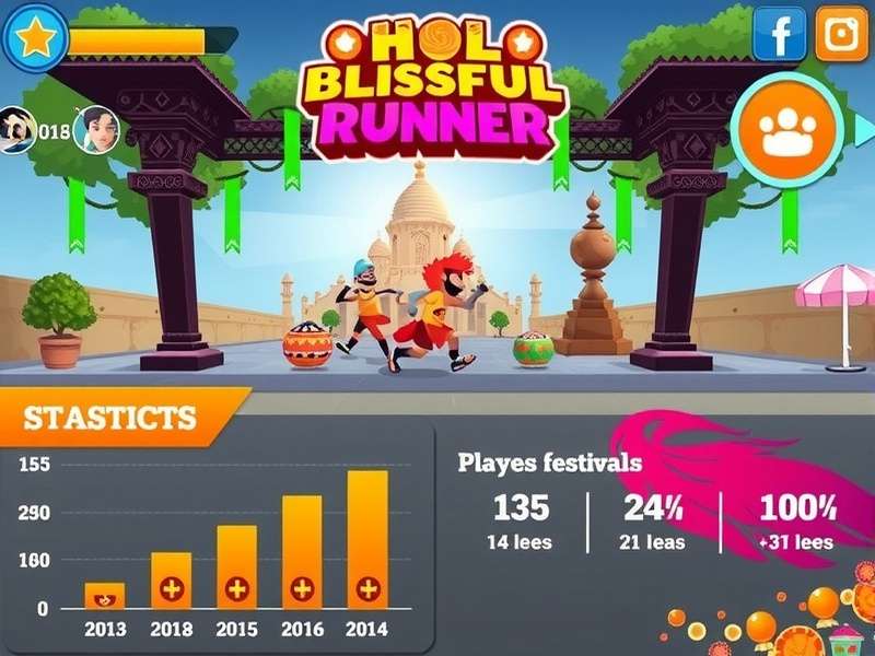 Holi Blissful Runner player statistics and demographics infographic